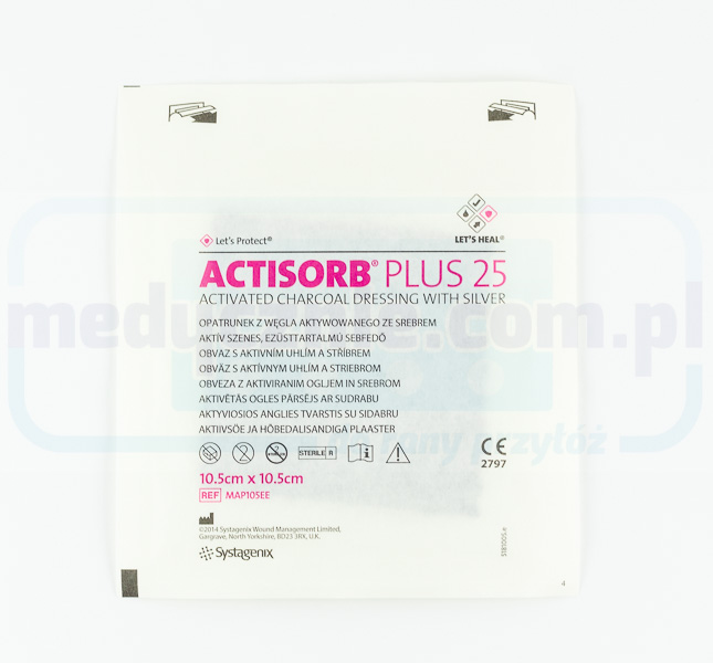 Actisorb Plus 10,5* 10,5 cm 1St. für infizierte Wunden